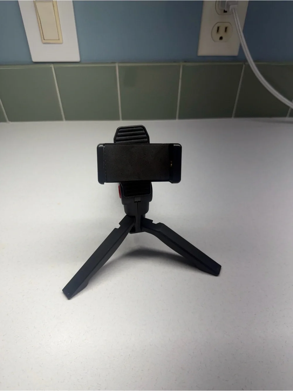 Compact Black Tripod Phone Mount